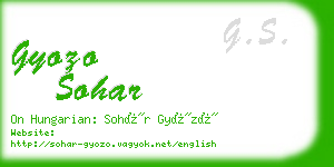 gyozo sohar business card